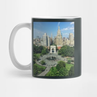 Washington Square Park Aerial Cityscape Mug